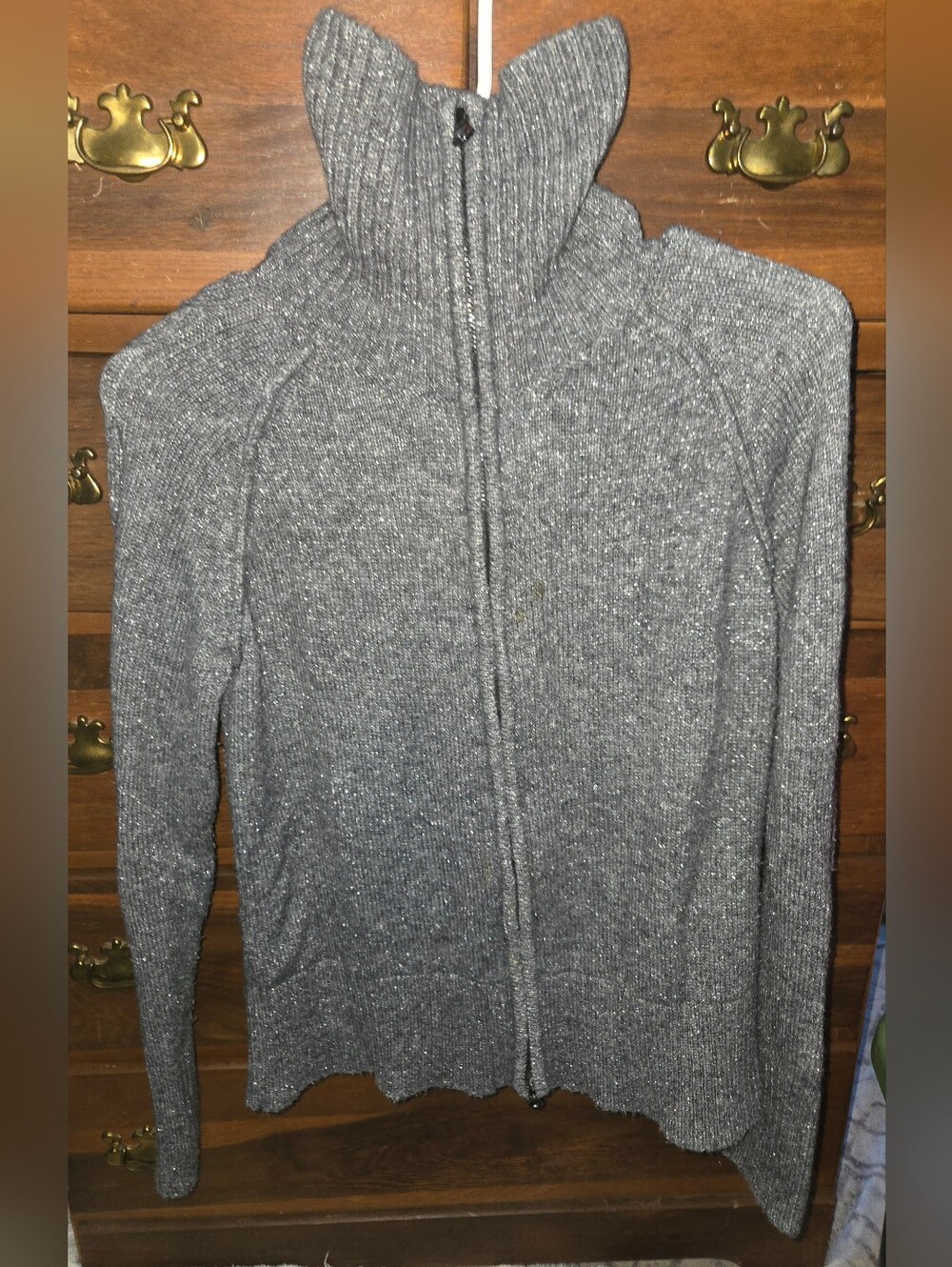 Eddie Bauer Gray Zip-Up Knit Jacket - Picture 11 of 12